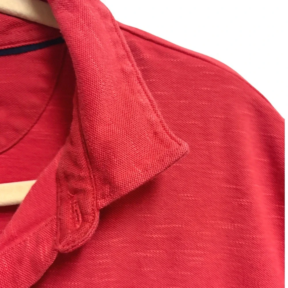 Banana Republic Performance Pique Polo Slub Red Polo Shirt Pocket Stretch XL